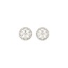 ORECCHINI CIRCLE-STUD CRYSTAL LOGO