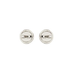 ORECCHINI CIRCLE-STUD CRYSTAL LOGO