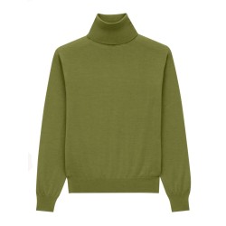 CASHMERE, WOOL AND SILK TURTLENECK PULLOVER