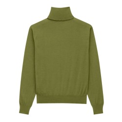 CASHMERE, WOOL AND SILK TURTLENECK PULLOVER