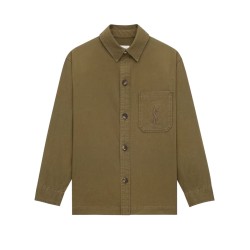 CASSANDRE OVERSHIRT IN COTTON GABARDINE AND LINEN