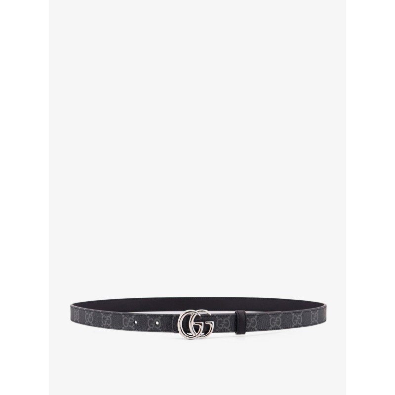 Coated canvas belt with metal GG logo