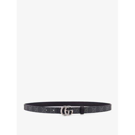 Coated canvas belt with metal GG logo