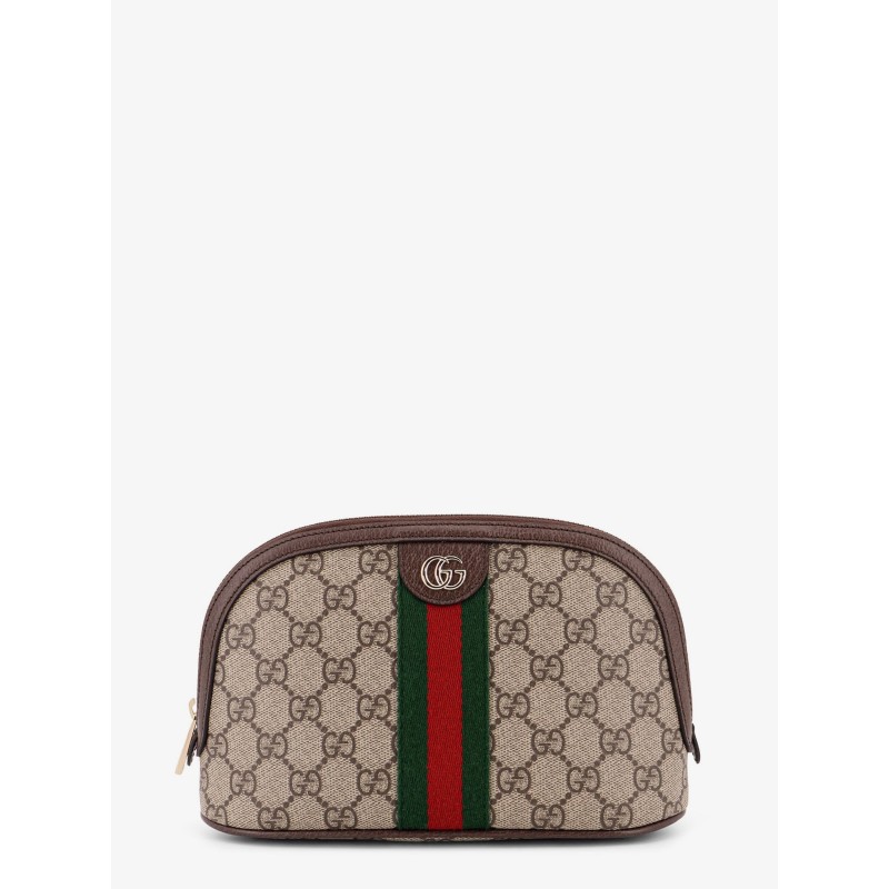 Coated canvas beauty case with GG motif