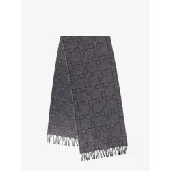 Cannage cashmere and wool scarf
