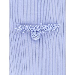 Ribbed knitted mini dress