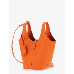 Leather crossbody bag with engraved logo