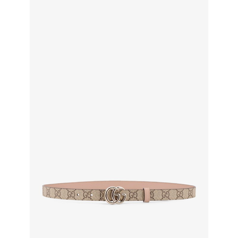 Coated canvas reversible belt with GG logo