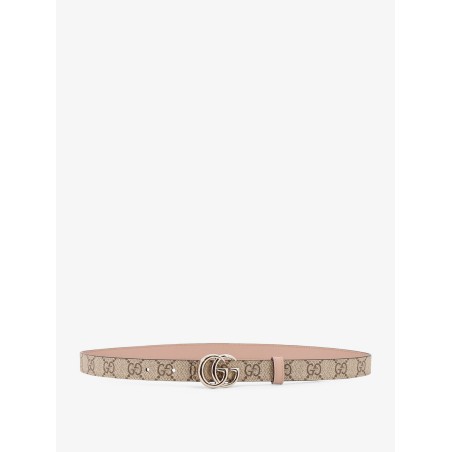 Coated canvas reversible belt with GG logo