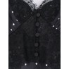 Polka-dots satin long dress