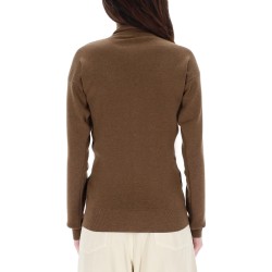 WOOL HIGH COLLAR CARDIGAN