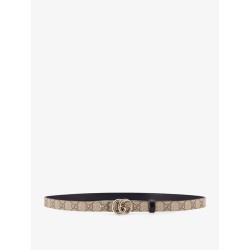 Coated canvas reversible belt with GG Supreme motif