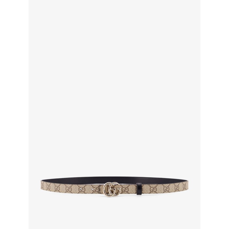 Coated canvas reversible belt with GG Supreme motif