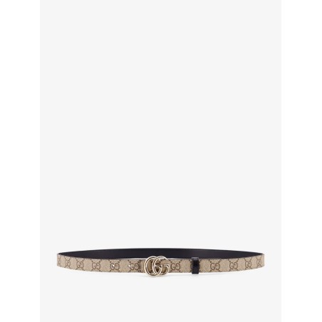 Coated canvas reversible belt with GG Supreme motif