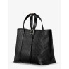 GG Emblem  leather shopping bag with embossed GG motif