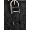 GG Emblem  leather shopping bag with embossed GG motif