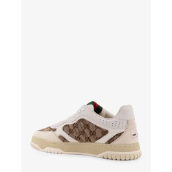 Leather and suede Low-top Re-Web sneakers with GG Supreme fabric inserts