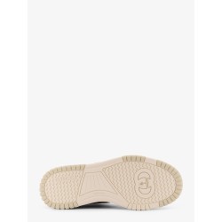 Leather and suede Low-top Re-Web sneakers with GG Supreme fabric inserts