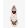 Leather and suede Low-top Re-Web sneakers with GG Supreme fabric inserts