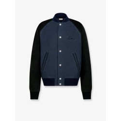 Dior Ribbon College cotton and suede bomber