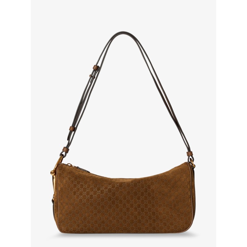 Gucci Half Horsebit suede shoulder bag