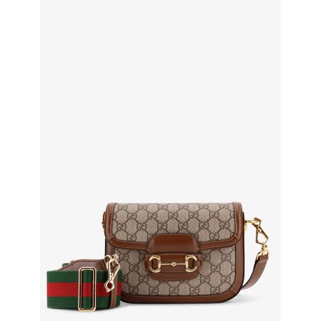 Coated canvas Gucci Horsebit 1955 crossbody bag with GG Supreme motif