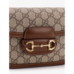 Coated canvas Gucci Horsebit 1955 crossbody bag with GG Supreme motif