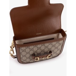 Coated canvas Gucci Horsebit 1955 crossbody bag with GG Supreme motif