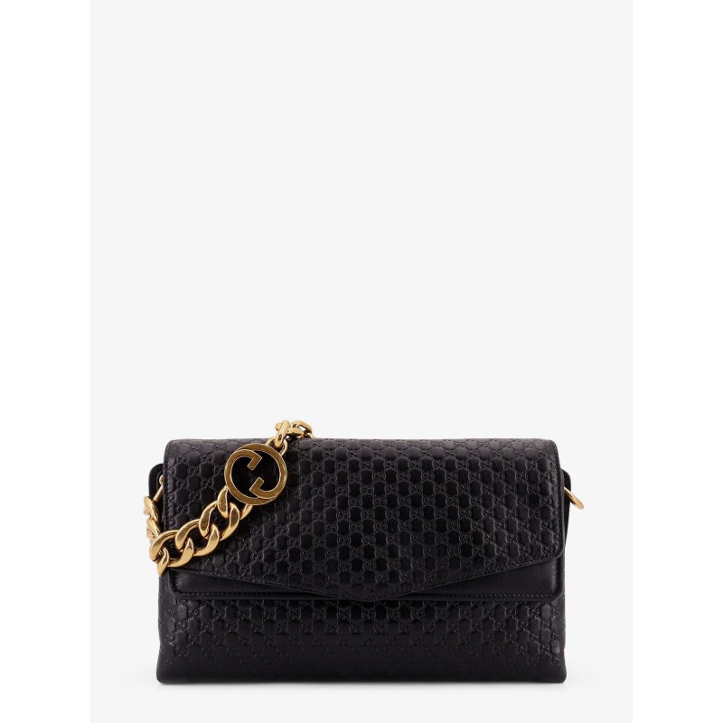 Leather crossbody bag with embossed GG motif