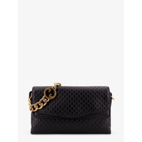 Leather crossbody bag with embossed GG motif