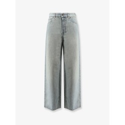 Cotton Jeans with Logo Lettering embroidery