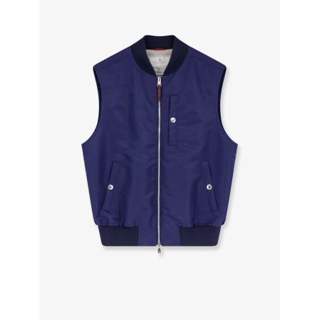 Water-repellent nylon sleeveless jacket