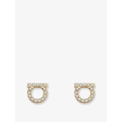 Brass earrings with gold finishes