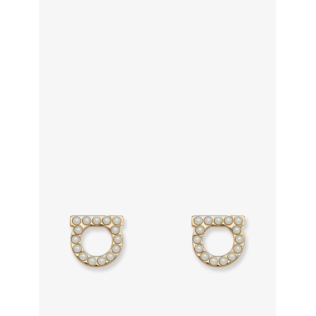 Brass earrings with gold finishes