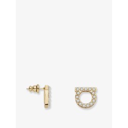 Brass earrings with gold finishes