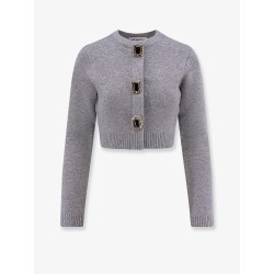 Cropped wool cardigan