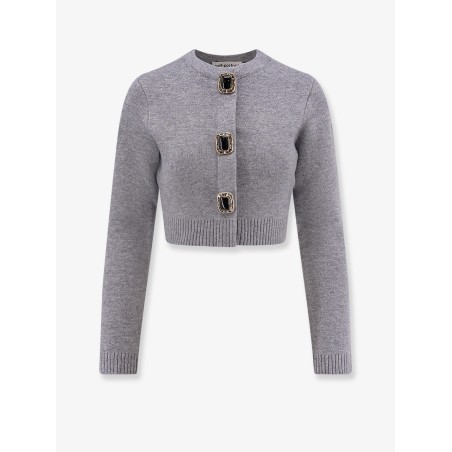 Cropped wool cardigan