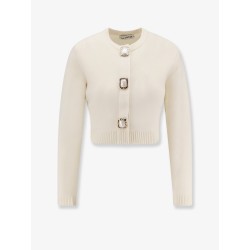 Cropped wool cardigan