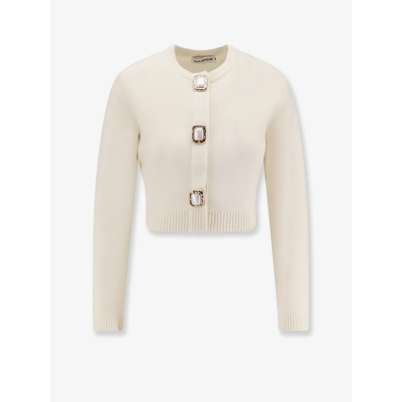 Cropped wool cardigan