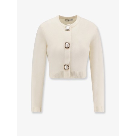 Cropped wool cardigan