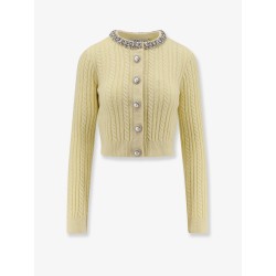 Cropped wool and alpaca blend cardigan