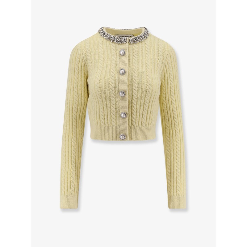 Cropped wool and alpaca blend cardigan