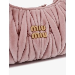 Wander matelassé velvet mini crossbody bag