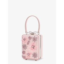 Satin crossbody bag with crystal details