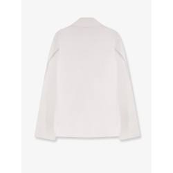 Denim jacket with iconic lettering logo on the front