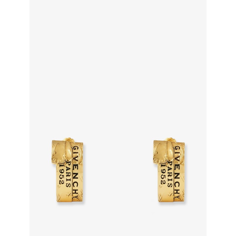 Givenchy Tape metal earrings with gold finishes