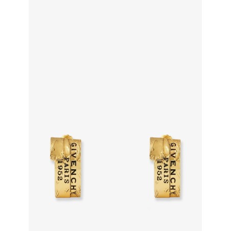 Givenchy Tape metal earrings with gold finishes