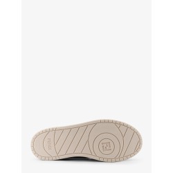 Match leather sneakers with suede inserts