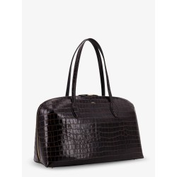Croco embossed day leather handbag