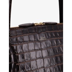 Croco embossed day leather handbag